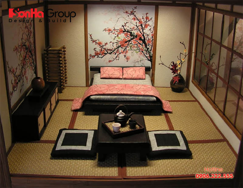thiết kế phòng ngủ theo phong cách Nhật Bản