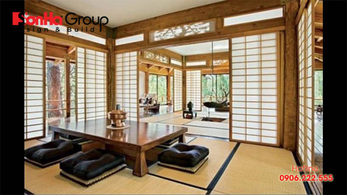 Mẫu thiết kế phòng khách kiểu Nhật Bản giản dị mà đẹp mắt 