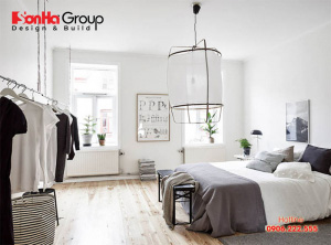 Mẫu thiết kế phòng ngủ phong cách scandinavian với nội thất đơn giản 3