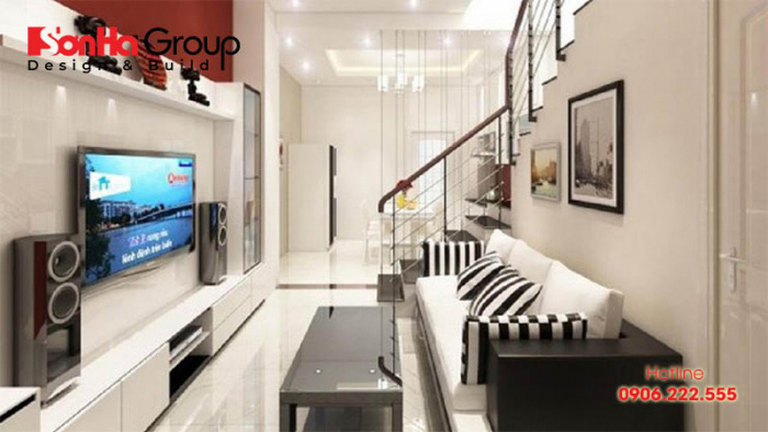 Mẹo bố trí nội thất cho không gian phòng khách nhà ống 3m thêm rộng rãi 
