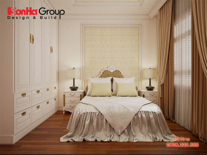 Phương án trang trí nội thất phòng ngủ mang phong cách tân cổ điển đẹp