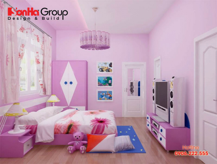 Thêm một ý tưởng trang trí phòng ngủ bé gái với gam màu tím đẹp nhẹ nhàng và cá tính 