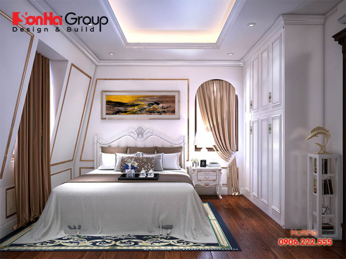 Thiết kế nội thất phòng ngủ đẹp mang phong cách tân cổ điển sang trọng và cuốn hút 