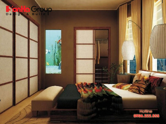 Thiết kế phòng ngủ Nhật Bản với nội thất đơn giản mà tiện nghi 