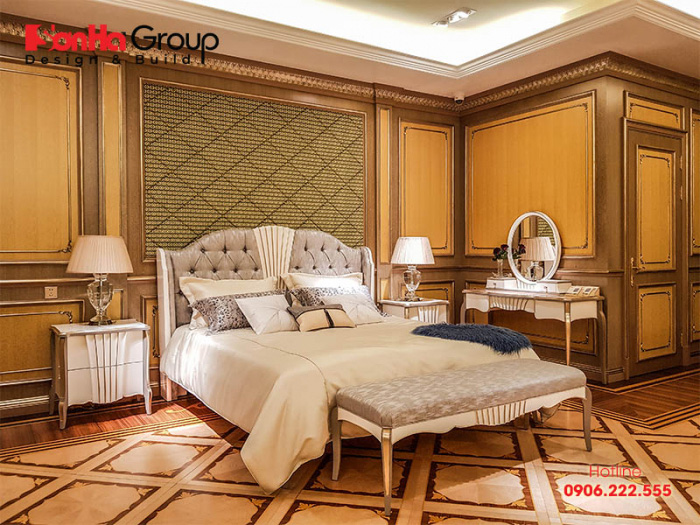 Tùy theo diện tích của căn phòng ngủ rộng hay nhỏ mà KTS Sơn Hà sẽ linh hoạt bày trí, sắp xếp đồ đạc cho hài hòa, tiện nghi nhất 