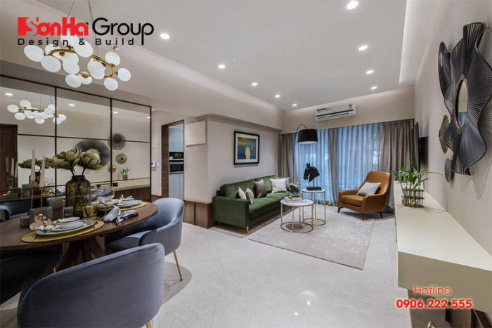 Ý tưởng thiết kế phòng bếp liền phòng khách đẹp hài hòa