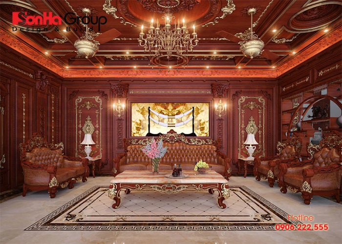 Ý tưởng thiết kế phòng khách rộng và đẹp theo xu hướng thiết kế nội thất cổ điển “hot” nhất hiện nay 