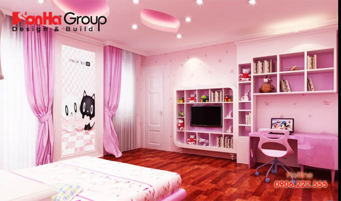 Ý tưởng trang trí phòng ngủ màu hồng cực xinh cho cô nàng cá tính 