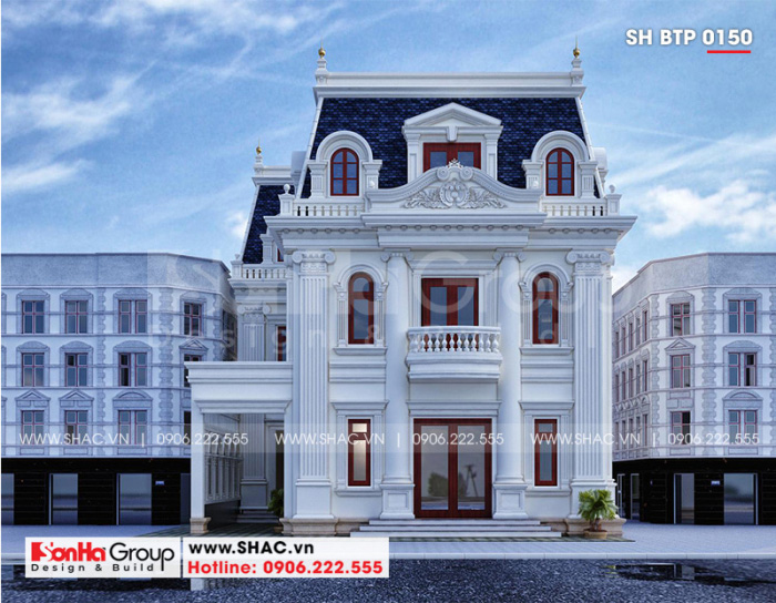 Mẫu thiết kế biệt thự 3 tầng diện tích 240m2