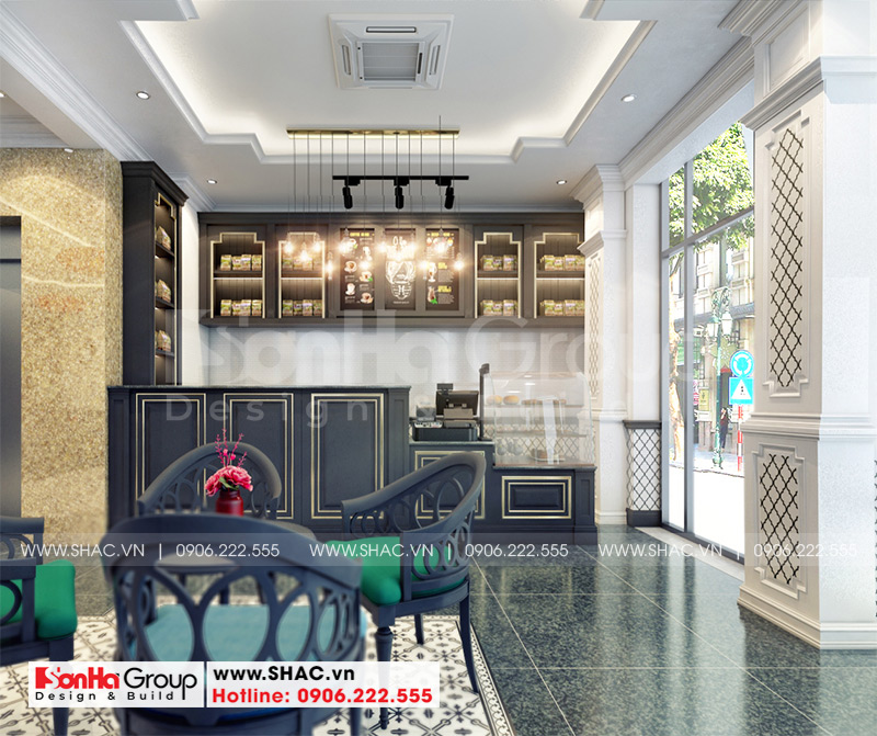 1 Thiết kế nội thất quầy cafe cao cấp tại quảng ninh