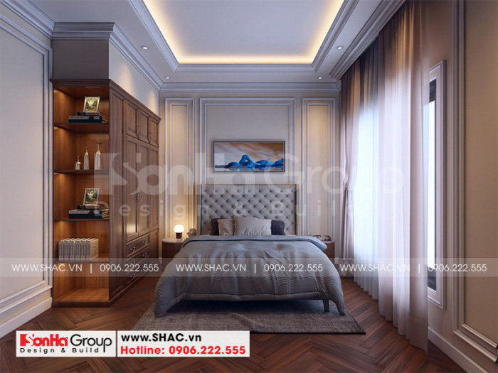 Ý tưởng trang trí nội thất phòng ngủ giúp việc kiểu tân cổ điển đẹp đơn giản 