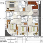 15 Mặt bằng tầng 2 5 khách sạn 5 tầng 1 tum tại quảng ninh