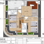 16 Bản vẽ tầng tum khách sạn 2 mặt tiền tại quảng ninh