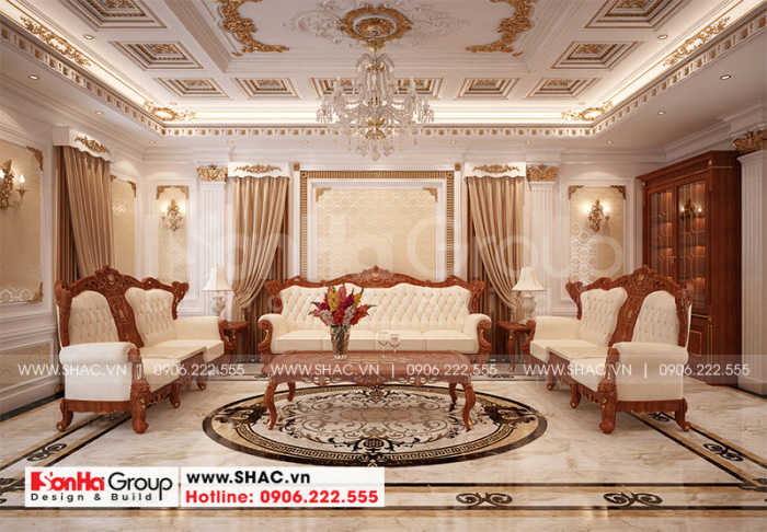 Phòng khách kiểu pháp ấn tượng