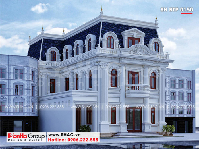 Biệt thự tân cổ điển 3 tầng mặt tiền 12m