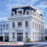Biệt thự màu trắng tân cổ điển