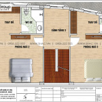 5 Mặt bằng tầng 3 biệt thự lâu đài mini đẹp tại hưng yên sh btld 0042