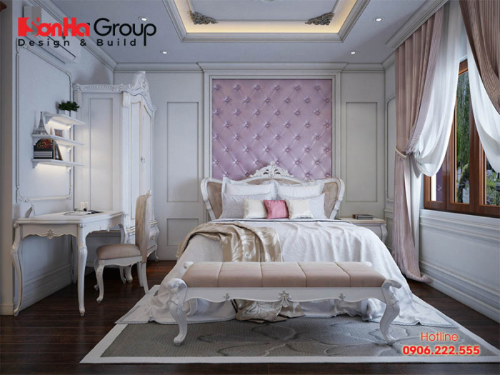 Chắc hẳn đây sẽ là sự lựa chọn lý tưởng cho các con gái lớn trong gia đình với thiết kế nội thất phòng ngủ 