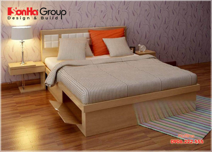 Phòng ngủ 10m2 tiện nghi hơn bao giờ hết khi bố trí gọn gàng các đồ nội thất và gam màu đậm chất hiện đại