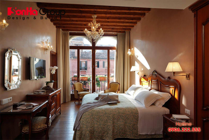 50+ Mẫu thiết kế nội thất phòng ngủ khách sạn chuẩn 4 sao 1 Mẫu thiết kế nội thất phòng ngủ khách sạn tiêu chuẩn 4 sao ấn tượng