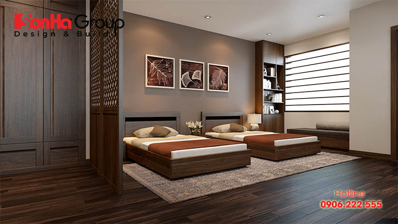 Gợi ý thiết kế phòng ngủ 2 giường ngủ thoải mái tiện nghi nhất cho ...