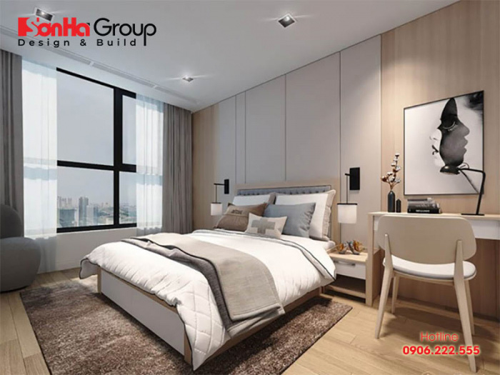 Mẫu thiết kế phòng ngủ nam đẹp với những chi tiết cực kì đơn giản, dễ vệ sinh, phù hợp với tính cách của nam giới 