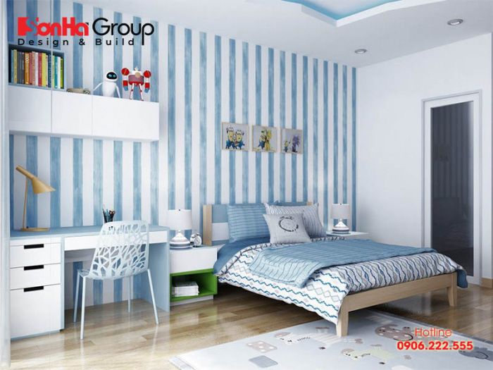Thiết kế phòng ngủ con trai đẹp phù hợp với độ tuổi tuổi học 