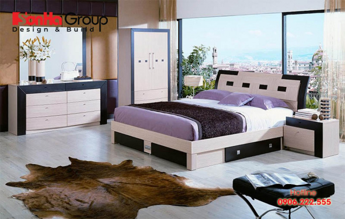 Thiết kế phòng ngủ tận dụng nguồn ánh sáng tự nhiên, dịu nhẹ cho toàn bộ không gian căn phòng 