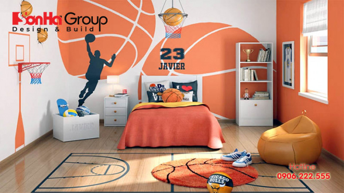 Thiết kế phòng ngủ theo chủ đề thể thao theo đúng sở thích của trẻ 