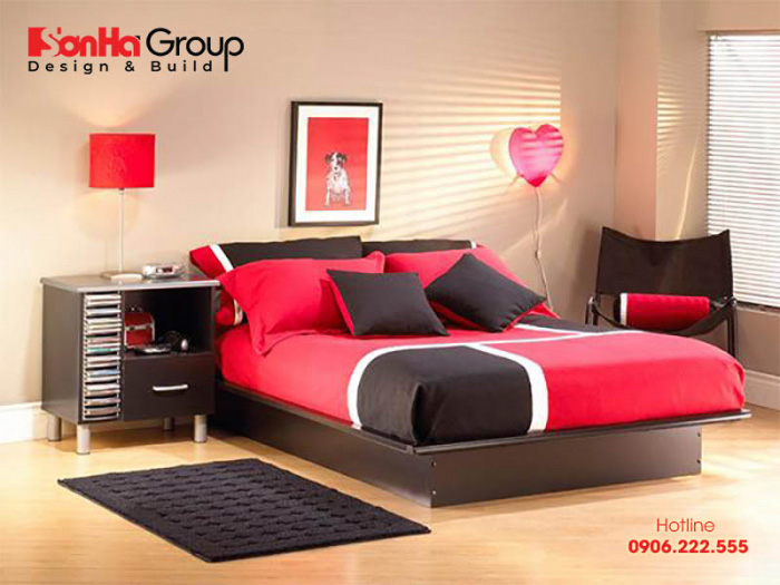 Trang trí phòng ngủ với gam màu đỏ dành cho trẻ em 