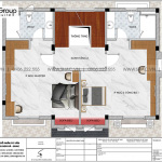 13 Bản vẽ tầng 2 biệt thự tân cổ điển 3 tầng tại vinhomes imperia hải phòng vhi 008