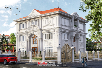 Biệt thự cổ điển 3 tầng 2 mặt tiền diện tích 180m2