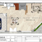 2 Mặt bằng tầng 1 nhà ống tân cổ điển 3 tầng 1 tum tại hà nội sh nop 0205