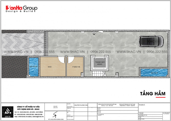 3 Mặt bằng tầng hầm khách sạn 2 sao tại sài gòn sh ks 0071