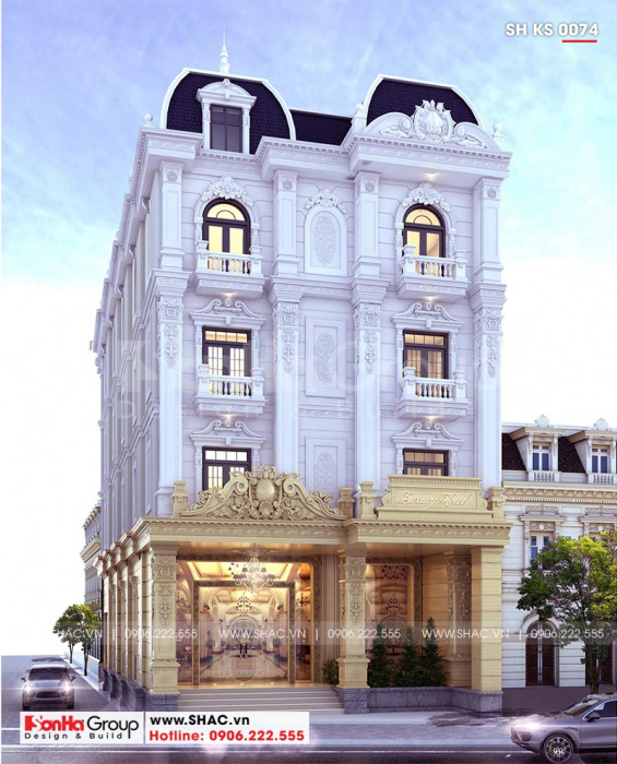 1 Thiết kế khách sạn đẹp kiểu tân cổ điển tại phú yên sh ks 0074