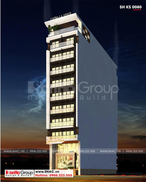 1 Thiết kế khách sạn kiểu hiện đại đẹp tại hải phòng sh ks 0080