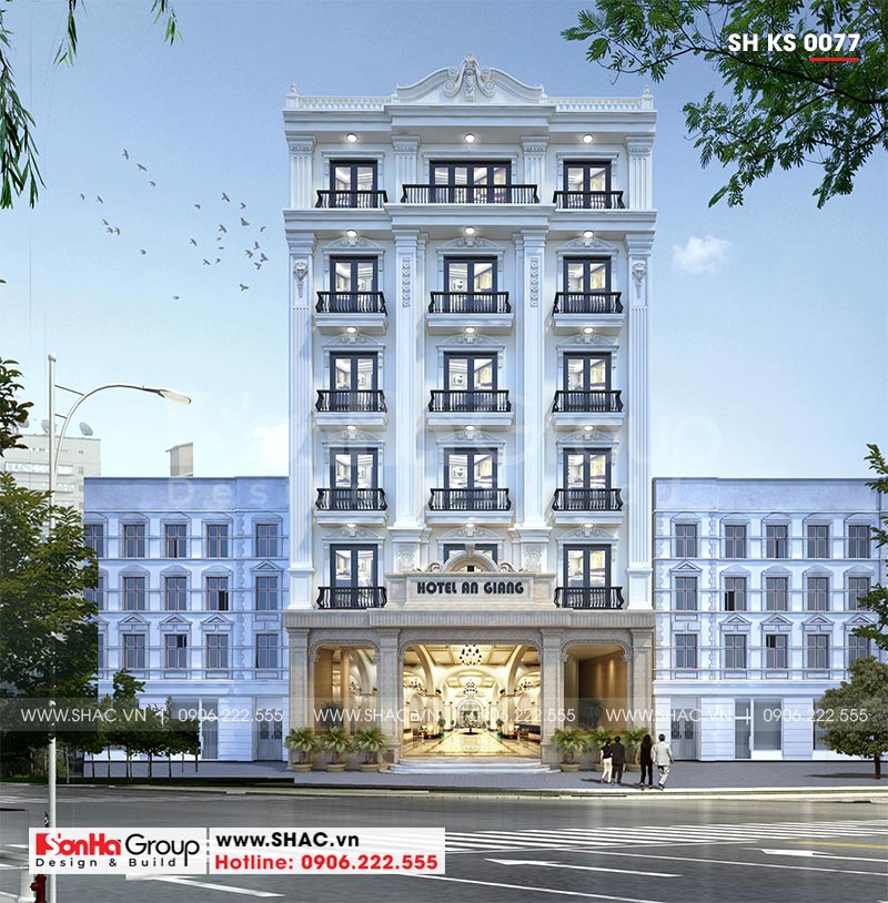 Mẫu thiết kế khách sạn tân cổ điển 3 sao hoàn hảo từng đường nét 