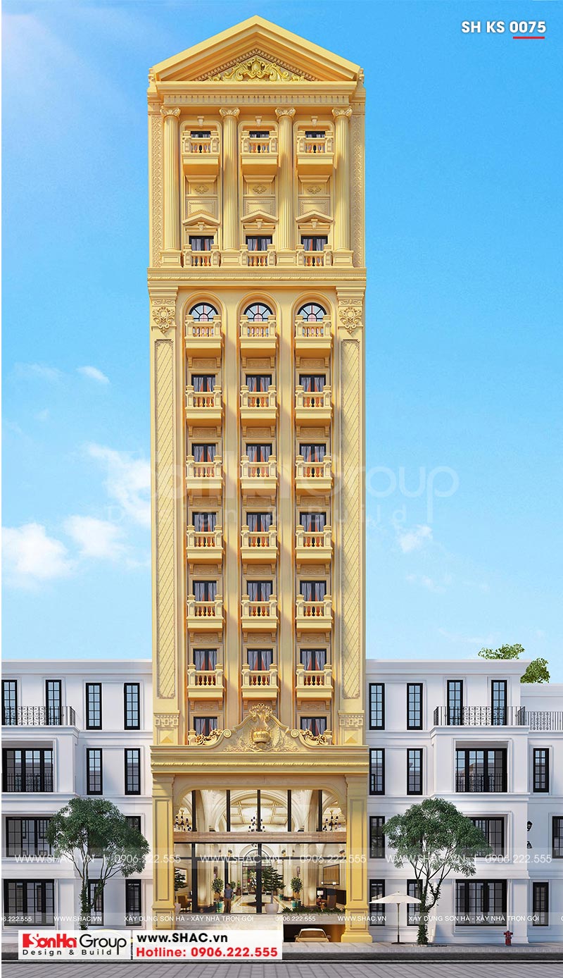 Mẫu thiết kế khách sạn tân cổ điển 3 sao mới nhất tại Phú Quốc (Kiên Giang)- SH KS 0075 1 Mẫu thiết kế khách sạn tân cổ điển 3 sao sang trọng tại Phú Quốc (Kiên Giang)