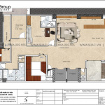 3 Bản vẽ tầng 2 khách sạn hiện đại mặt tiền 11,1m tại bình định sh ks 0073