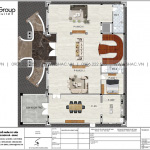 4 Bản vẽ tầng 1 biệt thự lâu đài cổ điển châu âu tại vũng tàu sh btld 0044