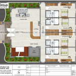 4 Bản vẽ tầng 1 khách sạn hiện đại mặt tiền 14,6m tại quảng ninh sh ks 0076