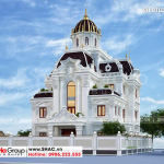 4 Kiến trúc biệt thự lâu đài mặt tiền 14m tại hà nam sh btld 0043