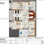 6 Bản vẽ tầng 3 biệt thự lâu đài 5 tầng tại vũng tàu sh btld 0044