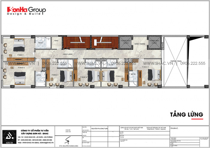 6 Mặt bằng tầng lửng khách sạn hiện đại 3 sao tại hải phòng sh ks 0080
