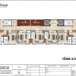 7 Bản vẽ tầng 2 tới tầng 8 khách sạn hiện đại 10 tầng tại hải phòng sh ks 0080