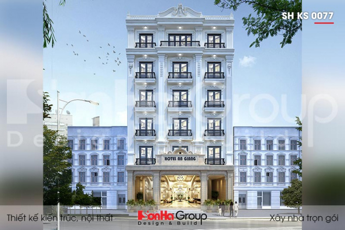 Thiết kế khách sạn 3 sao 6 tầng tại An Giang