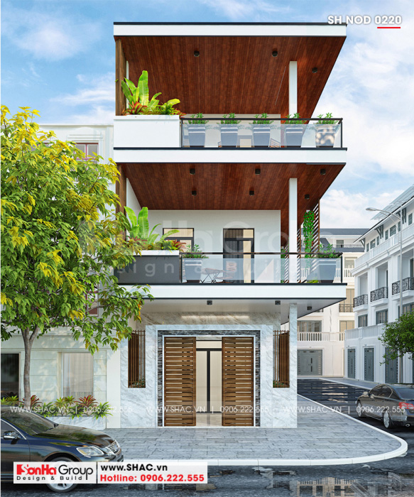 1 Thiết kế nhà ống hiện đại đẹp tại hải phòng sh nod 0220