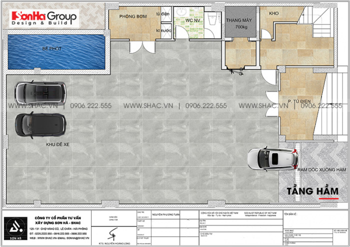 Mặt bằng công năng tầng tầm khách sạn tân cổ điển 3 sao tại Phú Quốc 