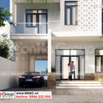 2 Mẫu biệt thự hiện đại 3 tầng tại hải phòng sh btd 0079