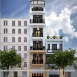 2 Mẫu nhà ống tân cổ điển 6 tầng tại hà nội sh nop 0209